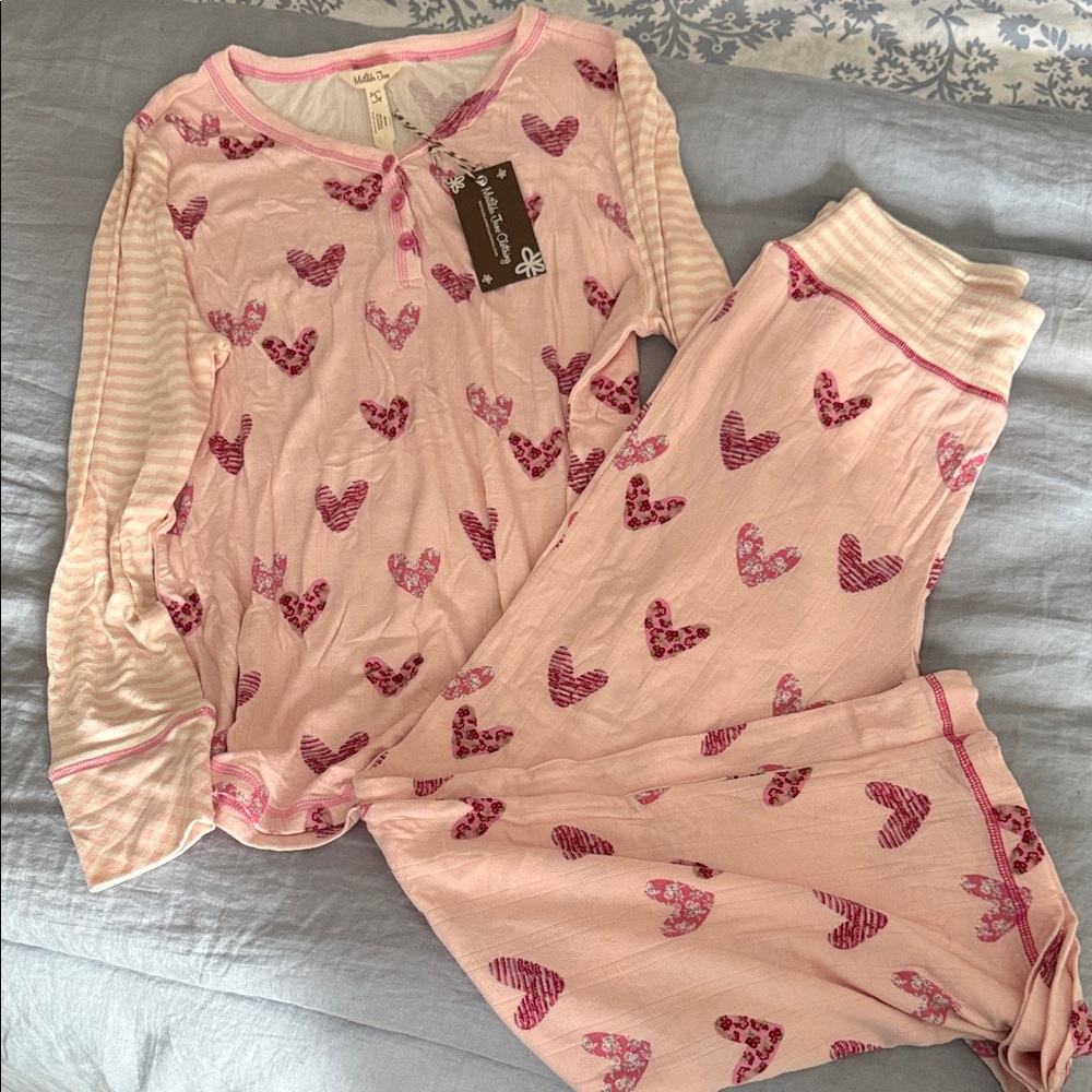 Matilda Jane Pink Heart Pajama Set